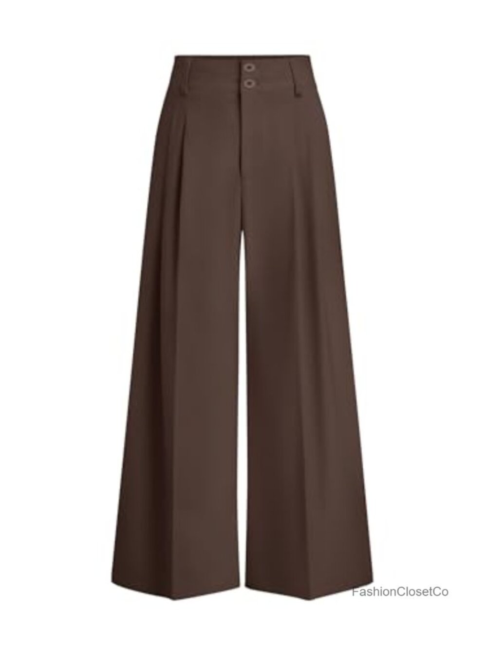 Wide Leg High Waisted Dress Pants with Pockets Pleated Loose Fit Palazzo
